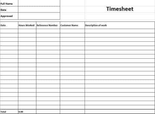excel timesheet template calculate hours